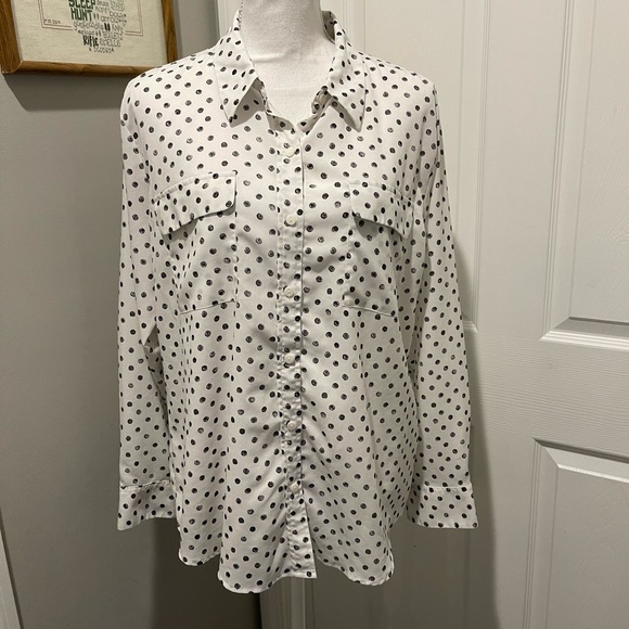 Apt. 9 polka dot blouse - Picture 1 of 7